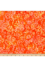 Hoffman Hoffman Fabrics - Bali Handpaints - Medium Floral Pumpkin - W2592-192