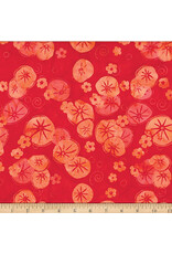 Hoffman Hoffman Fabrics - Bali Handpaints - Lily Pads Flame - SC6-67