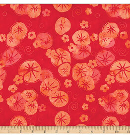 Hoffman Bali Handpaints - Lily Pads Flame