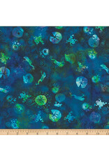 Hoffman Hoffman Fabrics - Bali Handpaints - Frogs Sapphire - SC4-230