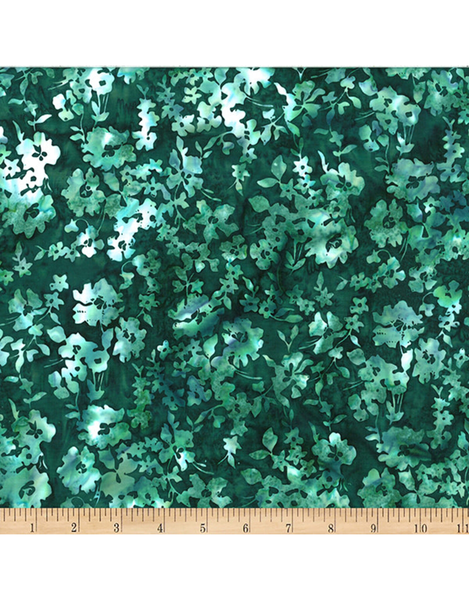 Hoffman Hoffman Fabrics - Bali Handpaints - Medium Floral Mallard - W2592-272