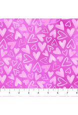 Northcott Deborah Edwards - Sparkle Magic - Hearts Pink - G27642-23