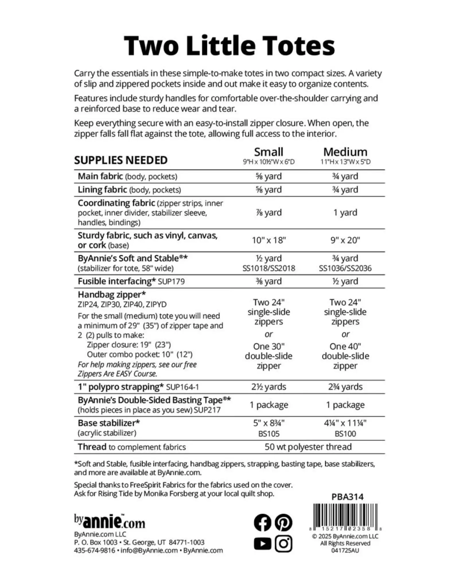 ByAnnie ByAnnie - Two Little Totes - By Annie - PBA314