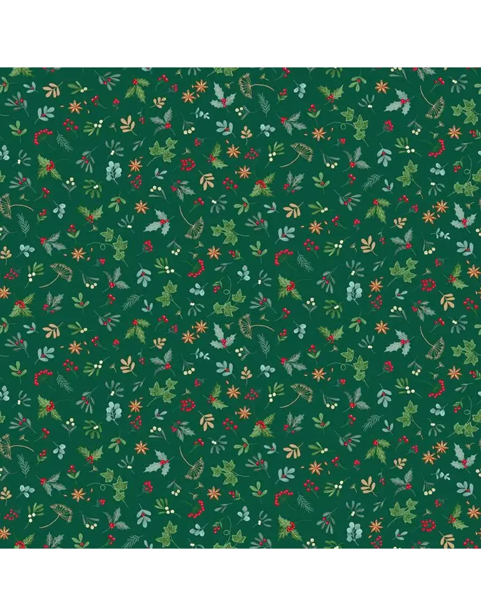 Makower UK Makower UK - Good Tidings - Sprig Green - 105-G