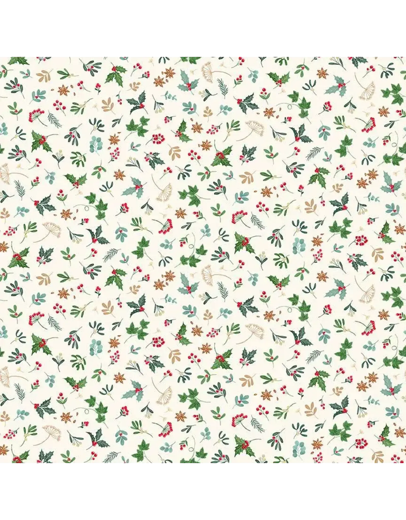 Makower UK Makower UK - Good Tidings - Sprig Cream - 105-Q