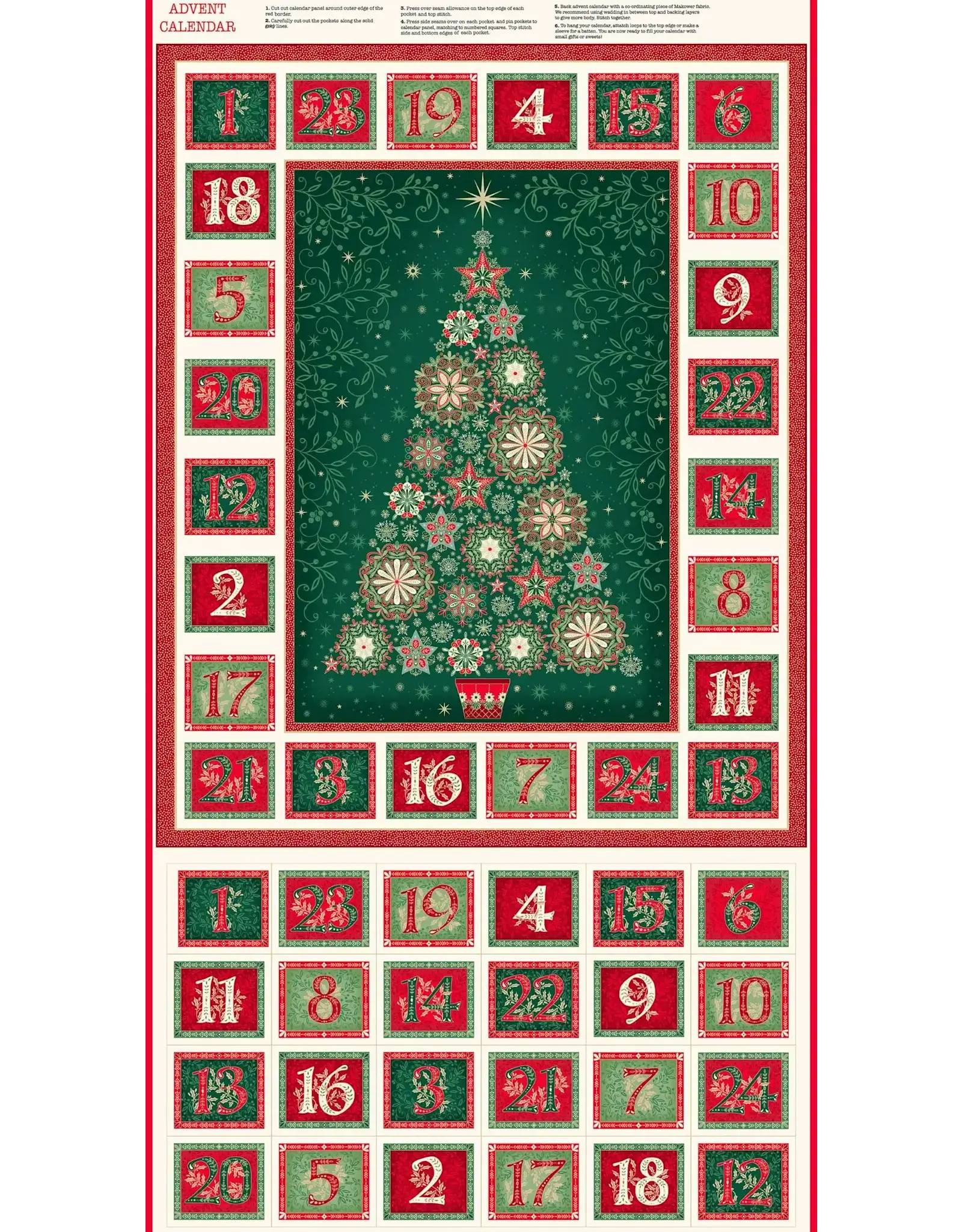 Makower UK Makower UK - Good Tidings - Advent Calendar - Panel - 110-1