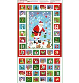 Makower UK Merry Christmas - Santa - Advent Calendar - Panel