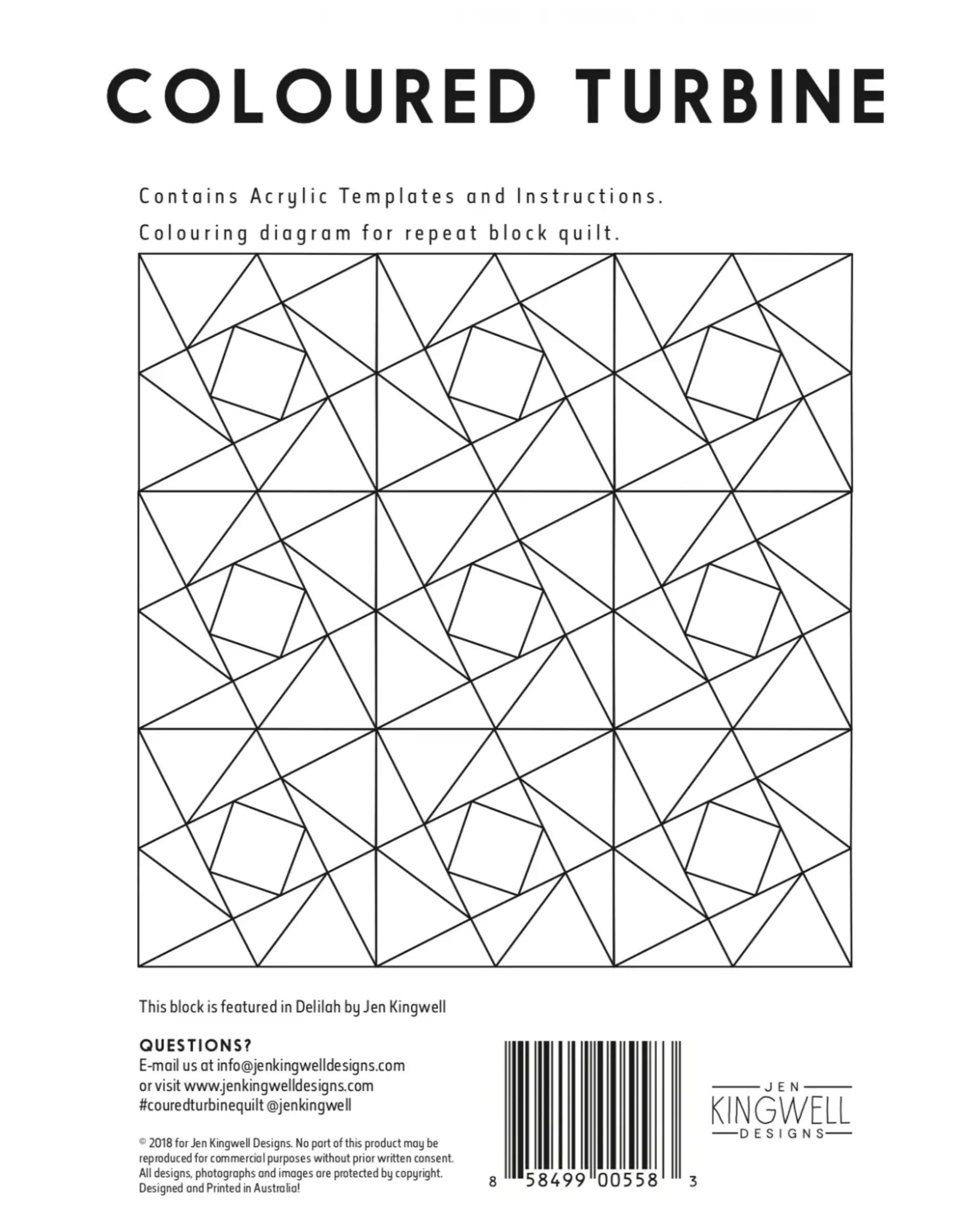 Jen Kingwell Designs Jen Kingwell Designs - Tempter - Coloured Turbine