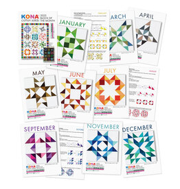 Robert Kaufman Kona Solids - Block of the Month 2025 - Pattern Cards