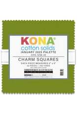 Robert Kaufman 5 x 5 inch Charm Squares - Kona Solids - January 2025 Palette