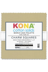 Robert Kaufman 5 x 5 inch Charm Squares - Kona Solids - March 2025 Palette