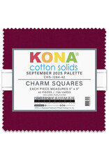 Robert Kaufman 5 x 5 inch Charm Squares - Kona Solids - September 2025 Palette