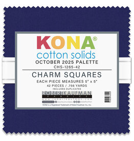 Robert Kaufman 5 x 5 inch Charm Squares - Kona Solids - October 2025 Palette