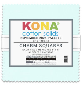 Robert Kaufman 5 x 5 inch Charm Squares - Kona Solids - November 2025 Palette