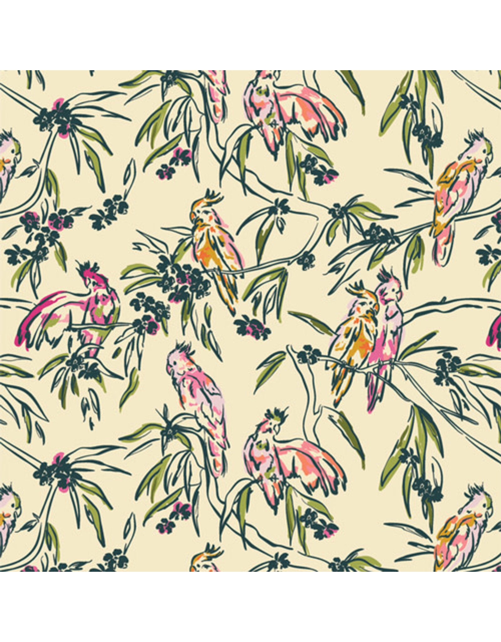 Art Gallery Fabrics AGF Studio - Cur8tor Bohemia - Parakeet Paradise - CUR8BH107