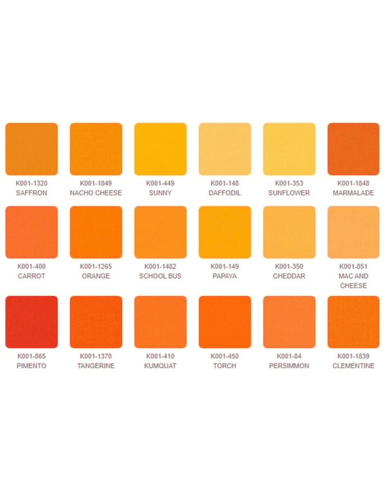 Robert Kaufman 5 x 5 inch Charm Squares - Kona Solids - July 2025 Palette