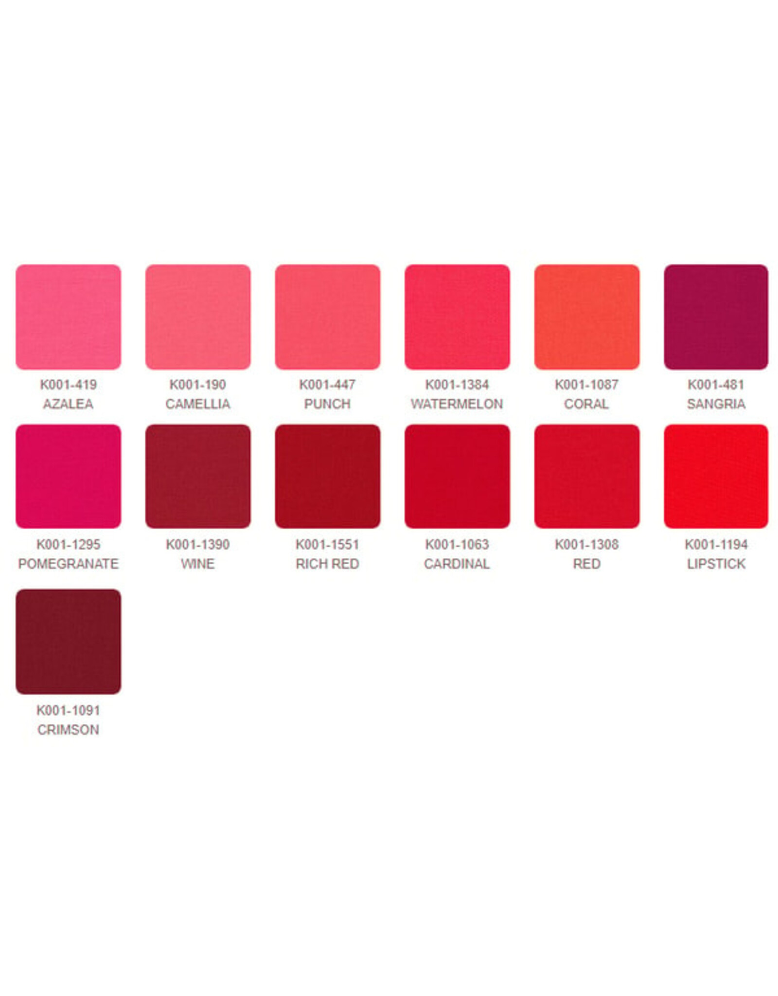 Robert Kaufman 5 x 5 inch Charm Squares - Kona Solids - August 2025 Palette