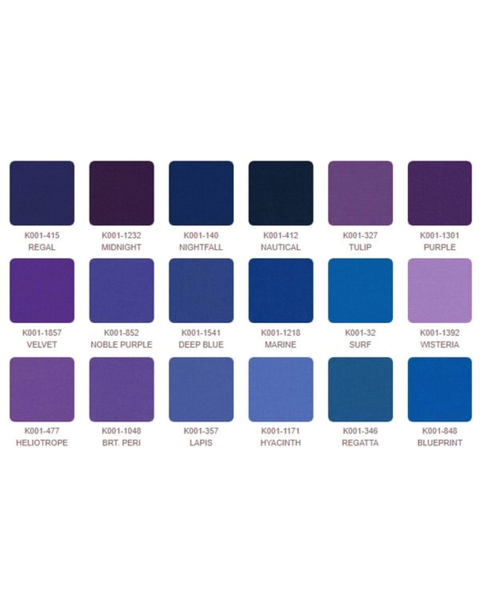 Robert Kaufman 5 x 5 inch Charm Squares - Kona Solids - October 2025 Palette