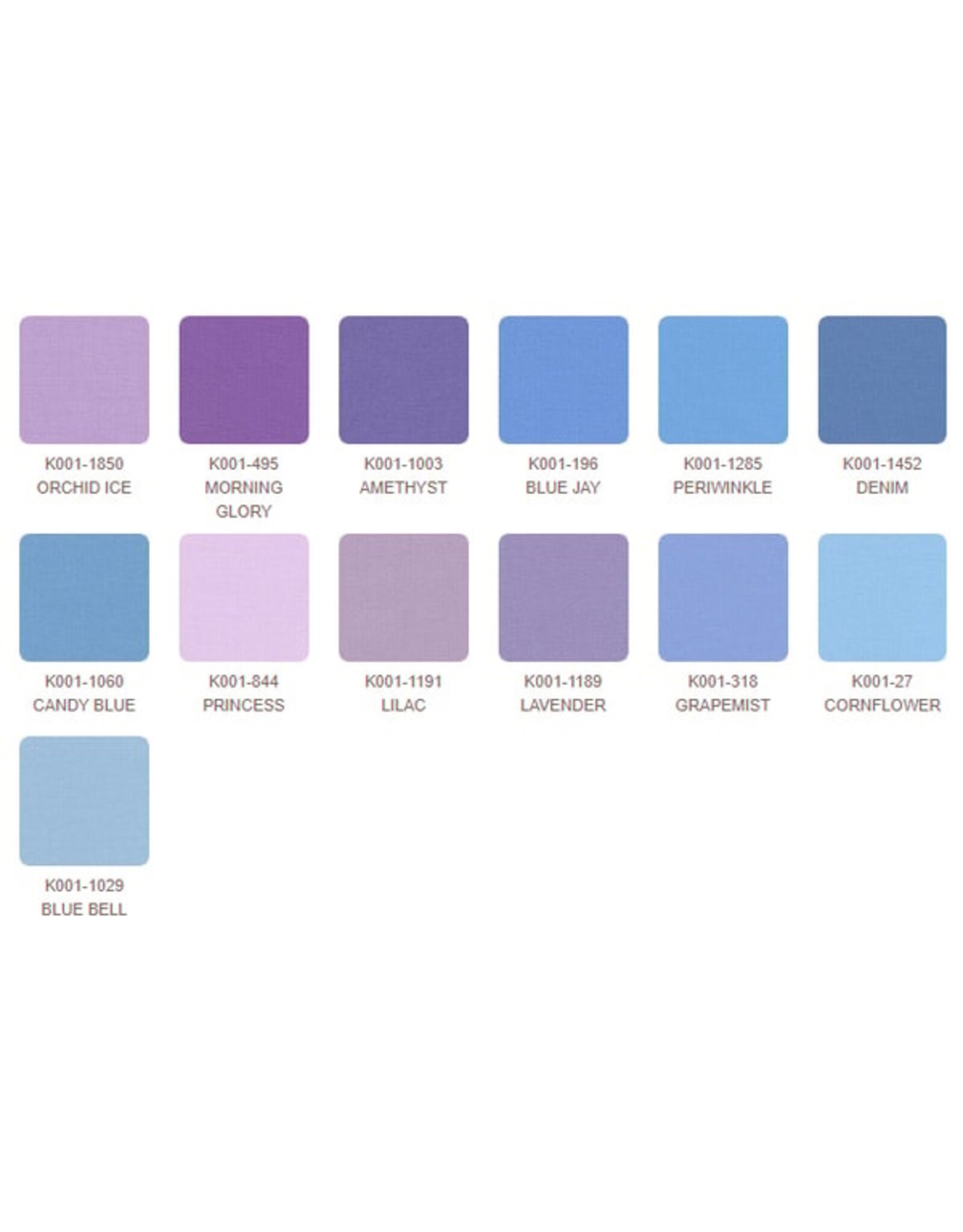 Robert Kaufman 5 x 5 inch Charm Squares - Kona Solids - October 2025 Palette