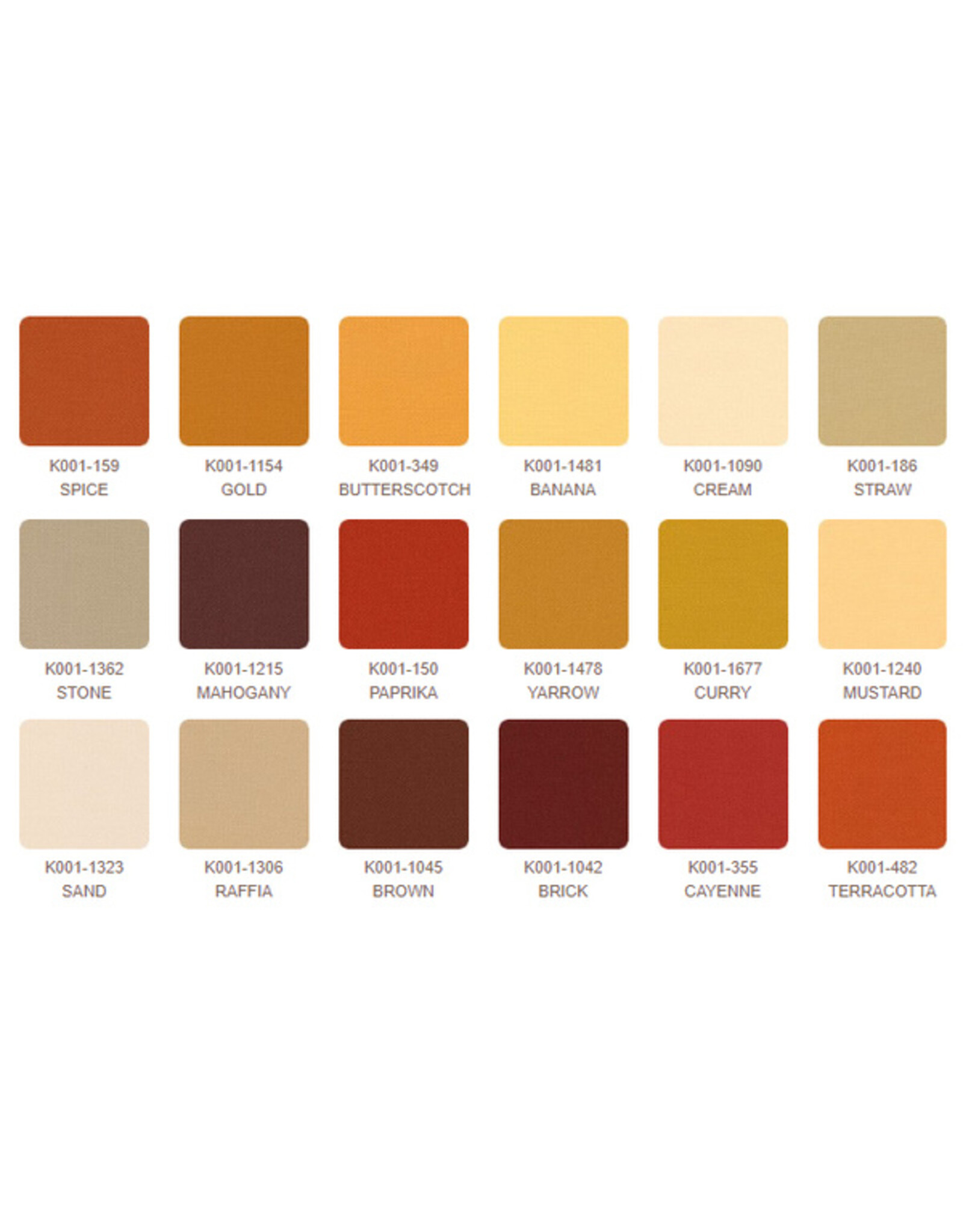 Robert Kaufman 5 x 5 inch Charm Squares - Kona Solids - June 2025 Palette