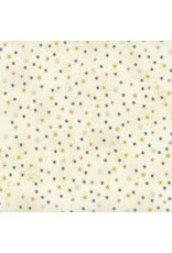 Stof Fabrics Christmas Stars - Star Cream / Gold