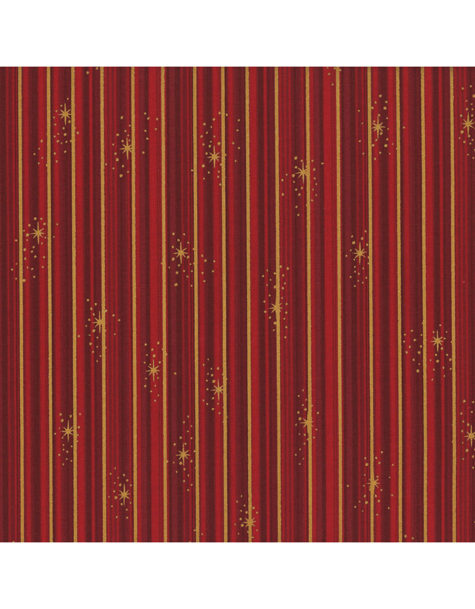 Stof Fabrics We Love Christmas - Stripe Red / Gold
