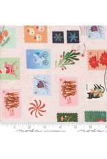 Moda Moda Fabrics - Tiny Christmas - Christmas Stamps Snow - 37132-11