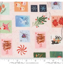 Moda Tiny Christmas - Christmas Stamps Snow