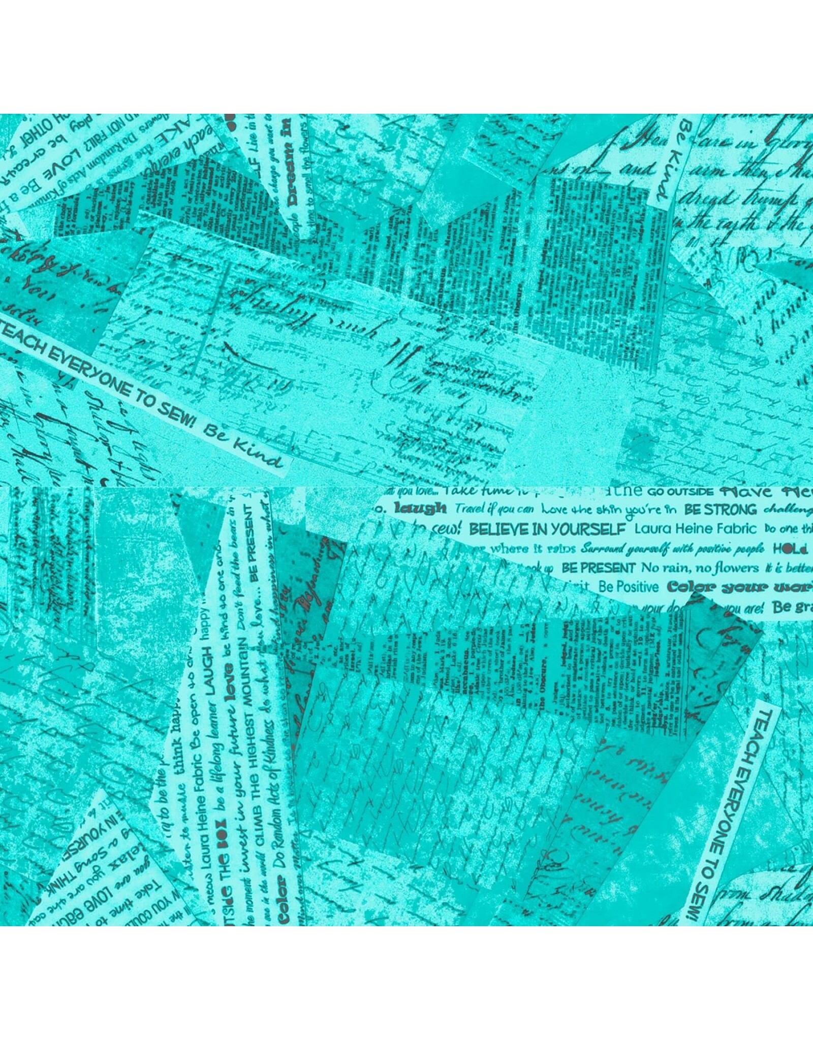 Windham Happy Chance - Paper Collage Teal coupon (± 50 x 110 cm)