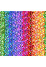 Hoffman Candy Quilt Design - Yuletide Blooms - Packed Poinsettia Rainbow Ombre