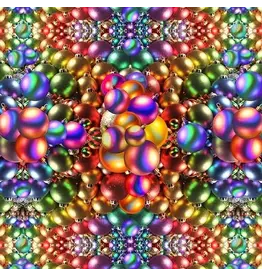 Hoffman Yuletide Blooms - Rainbow Baubles