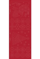 Devonstone Devonstone - Sashiko Panel - Christmas - Red - DV4082