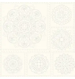 Devonstone Sashiko Stitchery Panel - Mandala - Natural