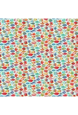 Makower UK Makower UK - Deep Blue Sea - Fish Shoal Light Blue - 139-B2