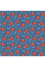 Makower UK Makower UK - Deep Blue Sea - Octopus Dark Blue - 140-B8