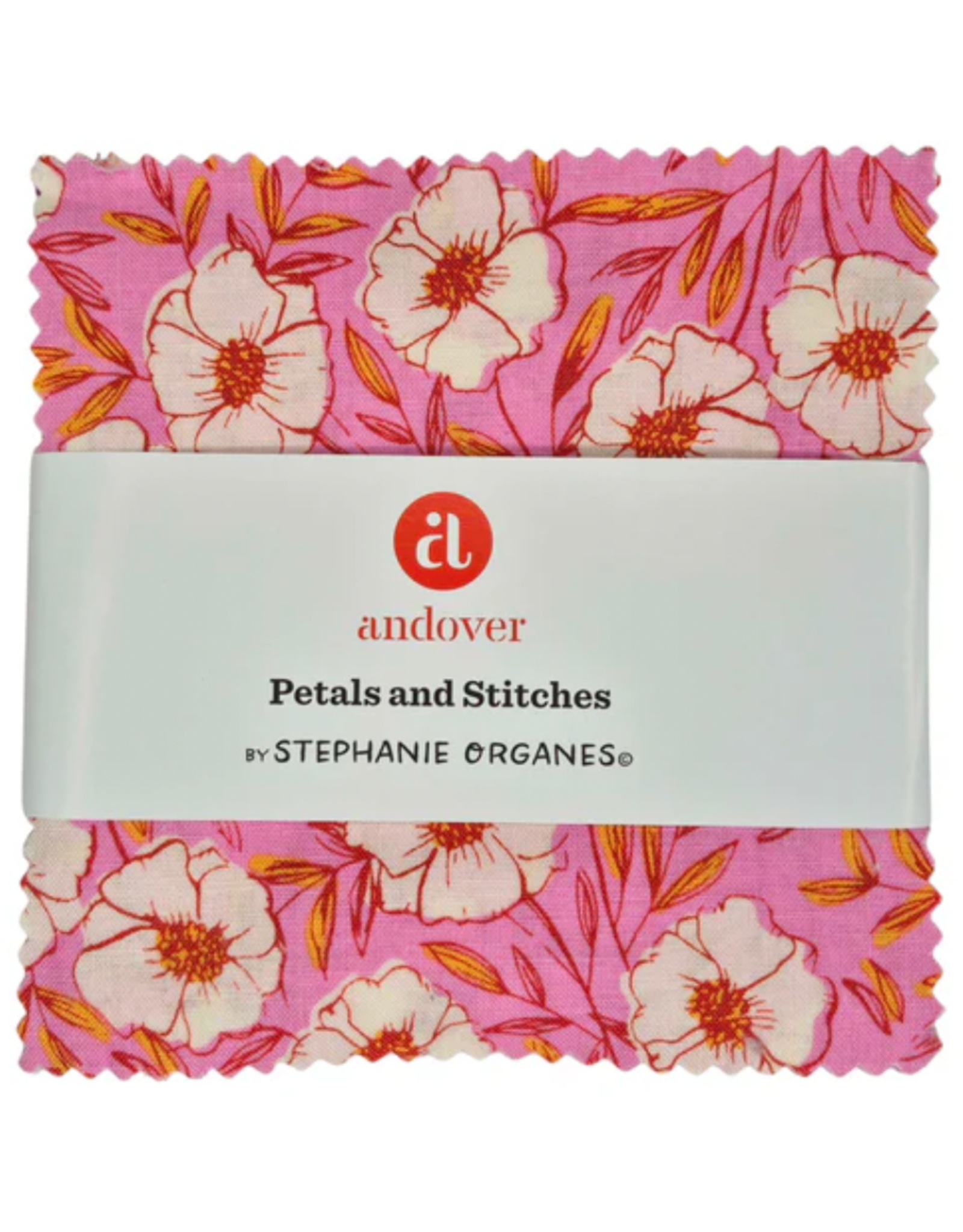Andover Stephanie Organes - Petals and Stitches - Charm pack - Single Scoop