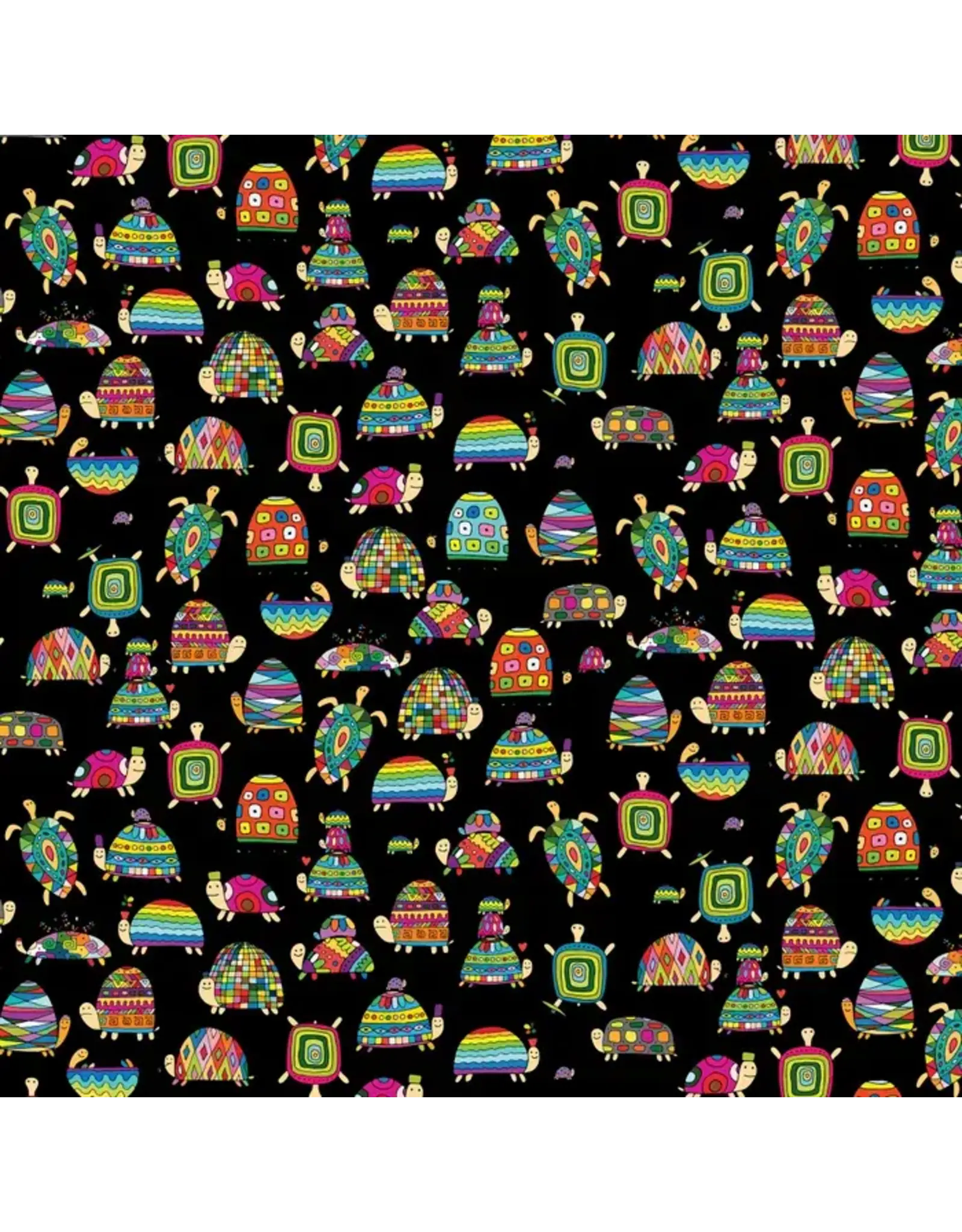 Devonstone Turtle-Y Awesome - Turtles Rainbow Black
