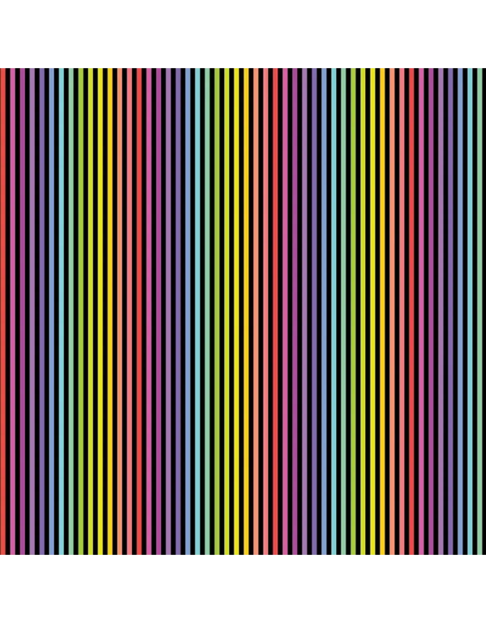 Devonstone Building Blocks - Stripes Rainbow Black