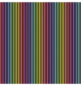 Devonstone Building Blocks - Stripes Rainbow Black