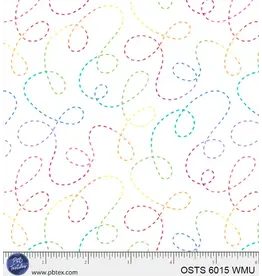 P & B Textiles One Stitch Two Stitch - White Multi