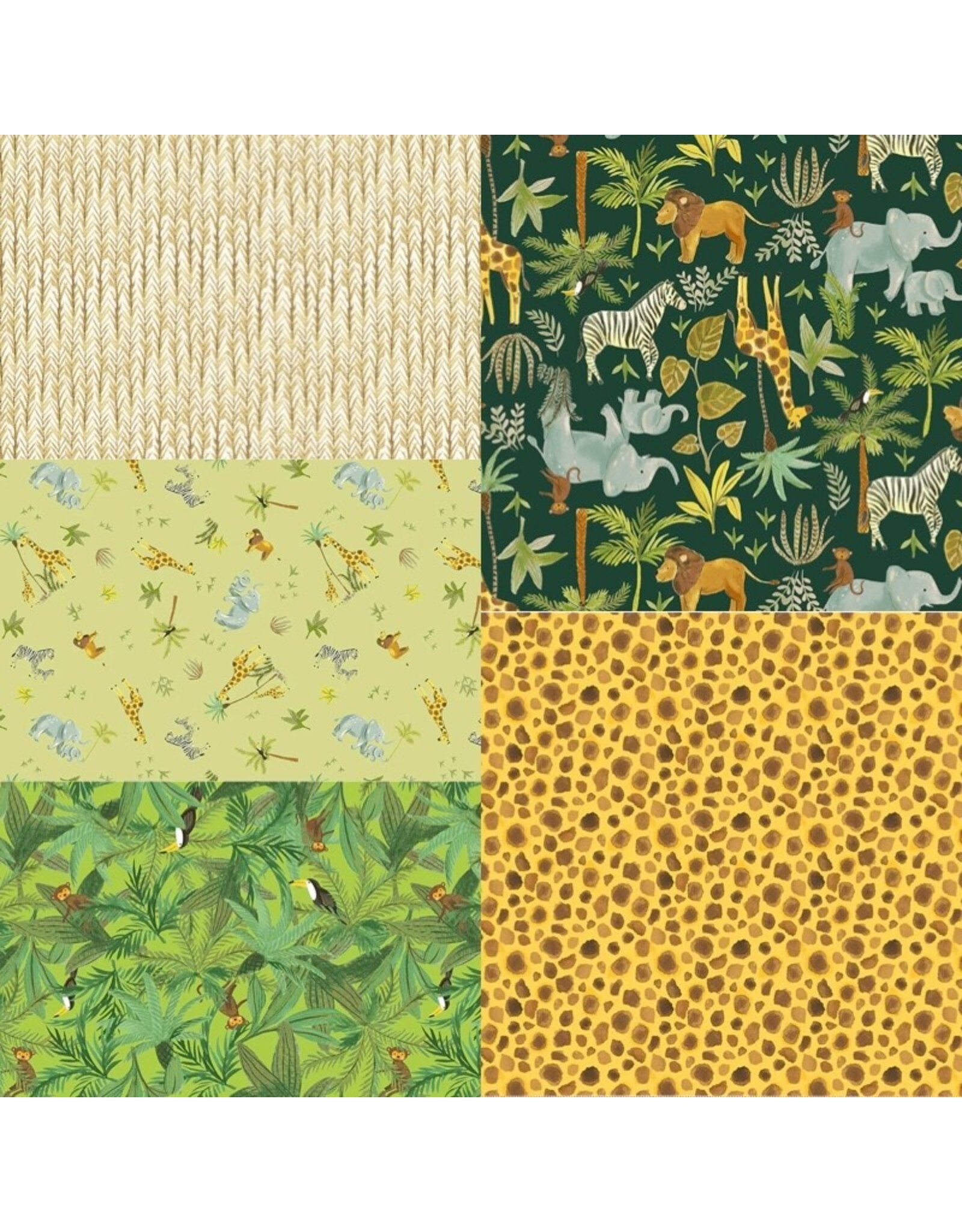 Windham Whistler Studios - King of the Jungle - Fat Quarter Pakket