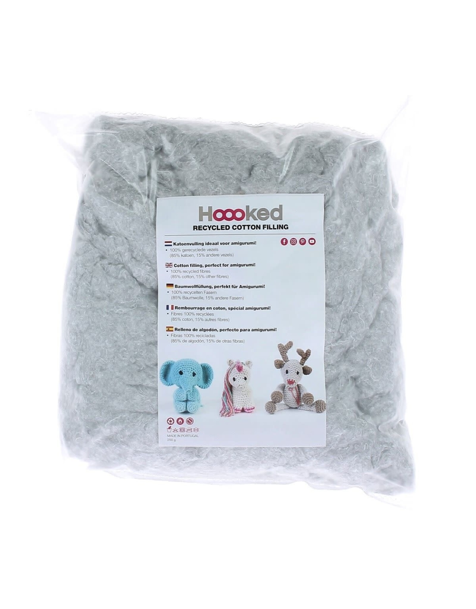 Hooked Hooked - Katoenvulling - 250 gram - Cloud