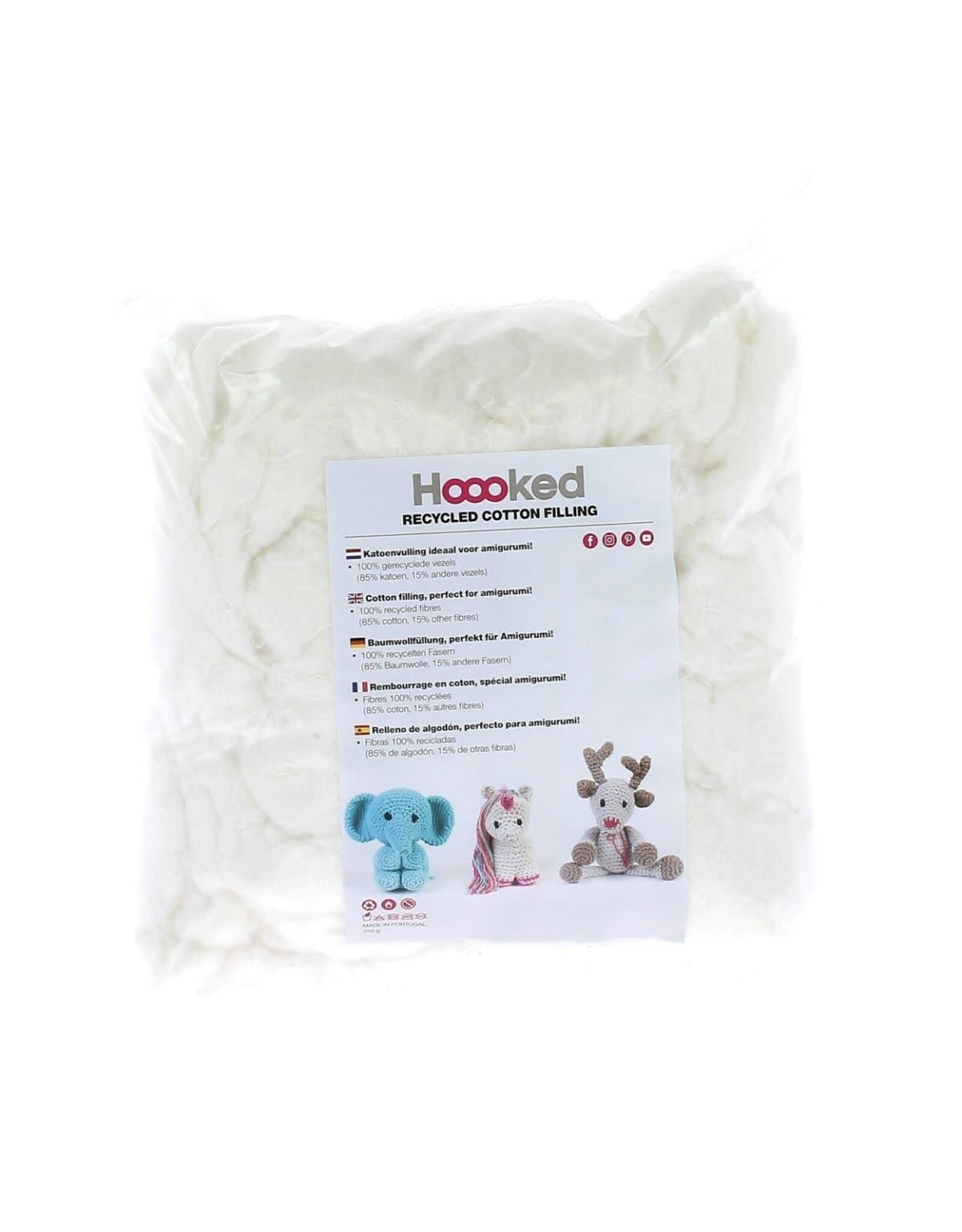 Hooked Hooked - Katoenvulling - 250 gram - Pearl