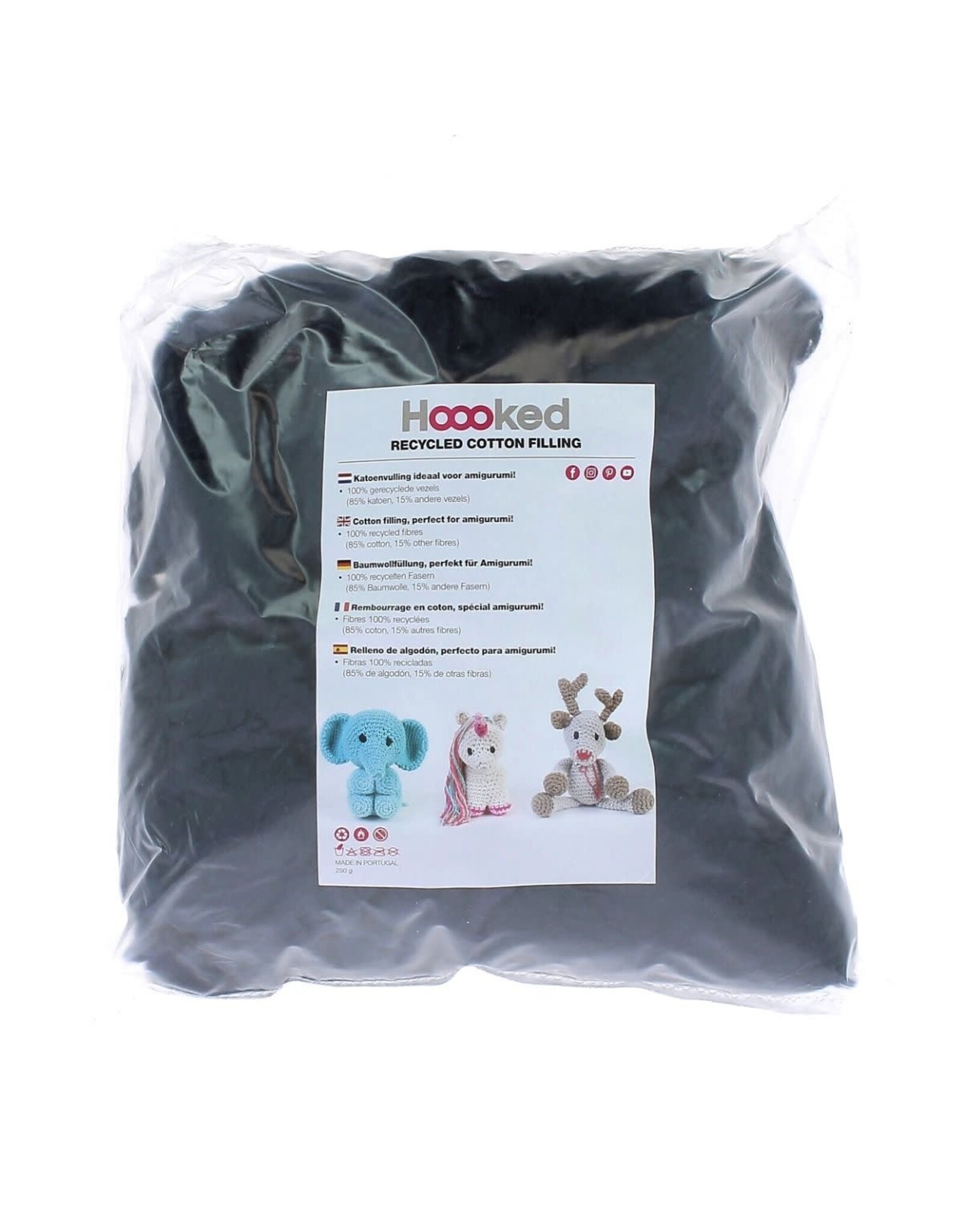 Hooked Hooked - Katoenvulling - 250 gram - Storm