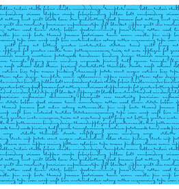 Andover Scrawl - Quilty Words Blue Howlite coupon (± 52 x 110 cm)