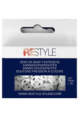Restyle Restyle - Aannaaidrukknopen - 10 mm plastic - 18 stuks