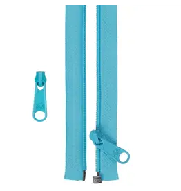 ByAnnie Separating Zipper - 50 inch / 127 cm - Parrot Blue