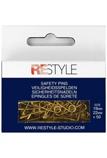 Restyle Restyle - Veiligheidsspelden 19/22 mm goud - 50 stuks