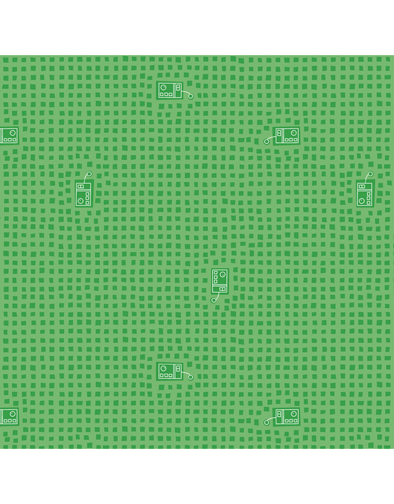 Benartex Contempo Studio Robo Boogie - Remote - Green coupon (± 42 x 110 cm)