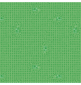 Benartex Contempo Studio Robo Boogie - Remote - Green coupon (± 42 x 110 cm)